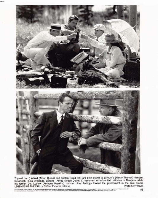 Anthony Hopkins LEGENDS OF THE FALL Brad Pitt original press photos 1994