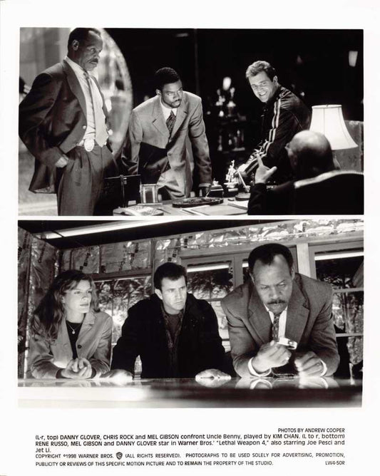 Mel Gibson LETHAL WEAPON 4 Danny Glover Rene Russo original 8x10 press photo