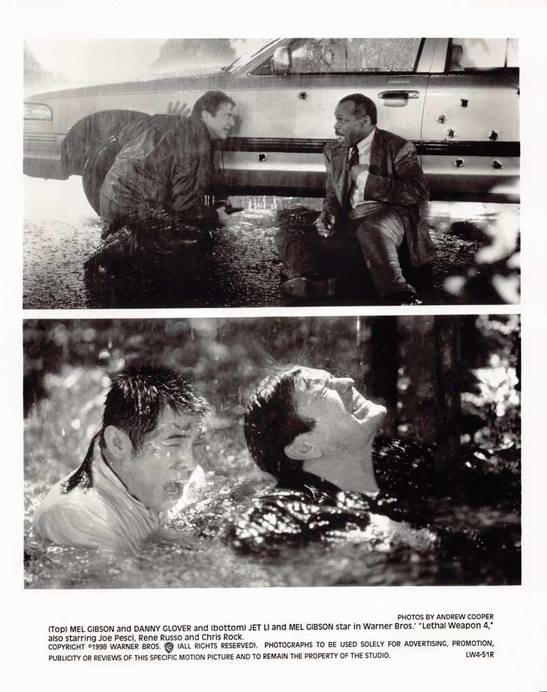 Mel Gibson LETHAL WEAPON 4 Danny Glover Jet Li original 8x10 press photo 1998