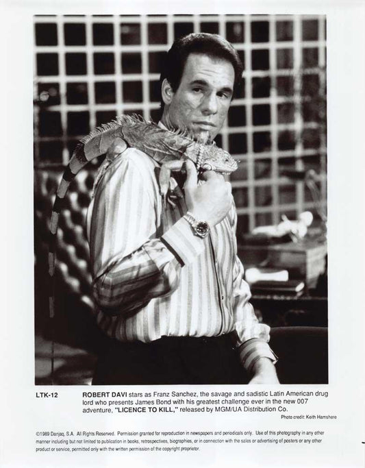 Robert Davi LICENCE TO KILL original 8x10 press photo James Bond 007