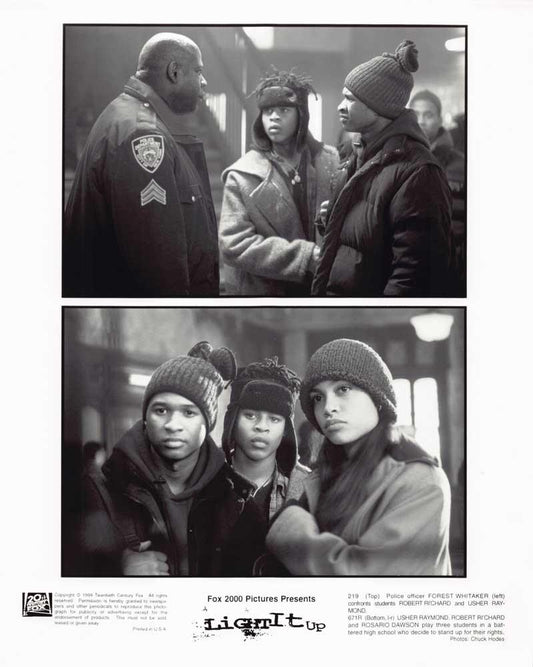 Forest Whitaker LIGHT IT UP Usher Rosario Dawson original press photos 1999