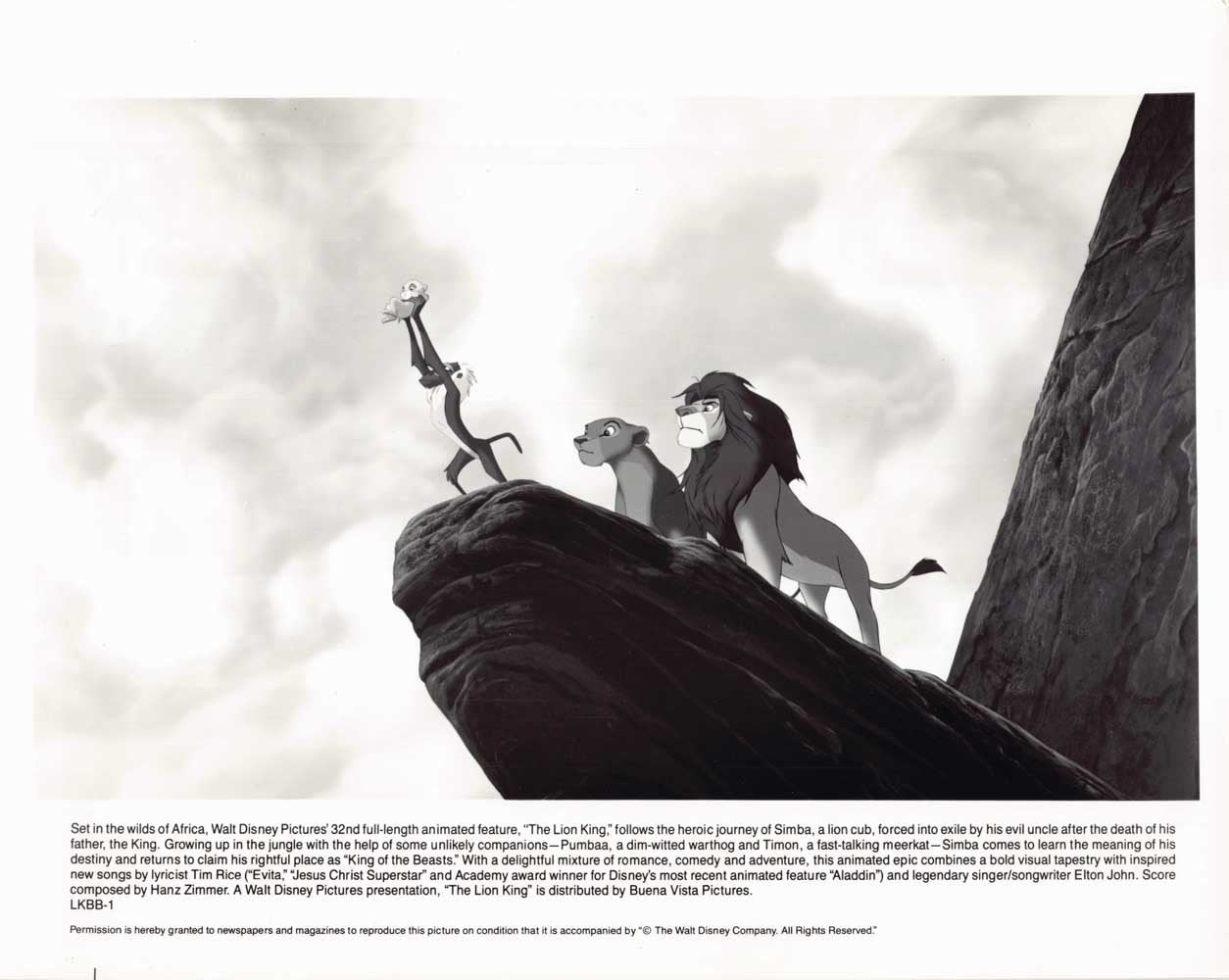 Matthew Broderick LION KING James Earl Jones original press photos 1994