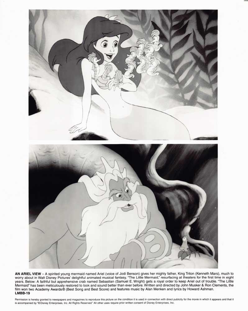Jodie Benson Disney's THE LITTLE MERMAID Samuel E Wright 8x10 press photo 1997