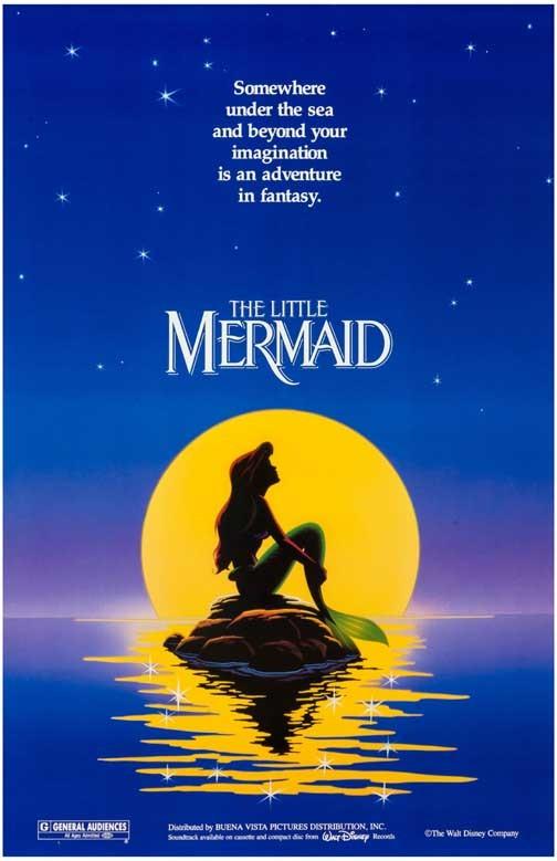 animated Disney's THE LITTLE MERMAID advance movie poster 11x17