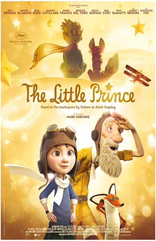 animated THE LITTLE PRINCE Jeff Bridges Rachel McAdams movie poster 11x17