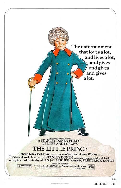 Richard Kiley THE LITTLE PRINCE Gene Wilder movie poster 11x17