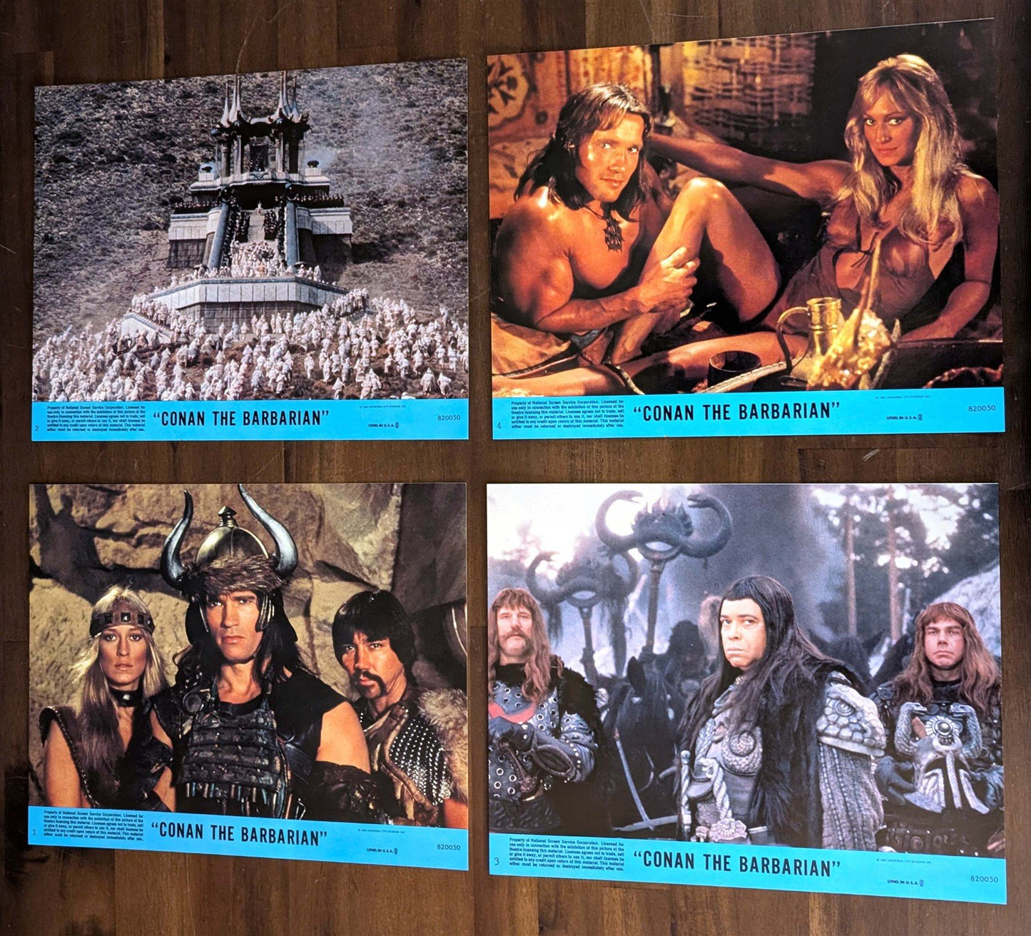 Arnold Schwarzenegger CONAN THE BARBARIAN 1982 original lobby card set