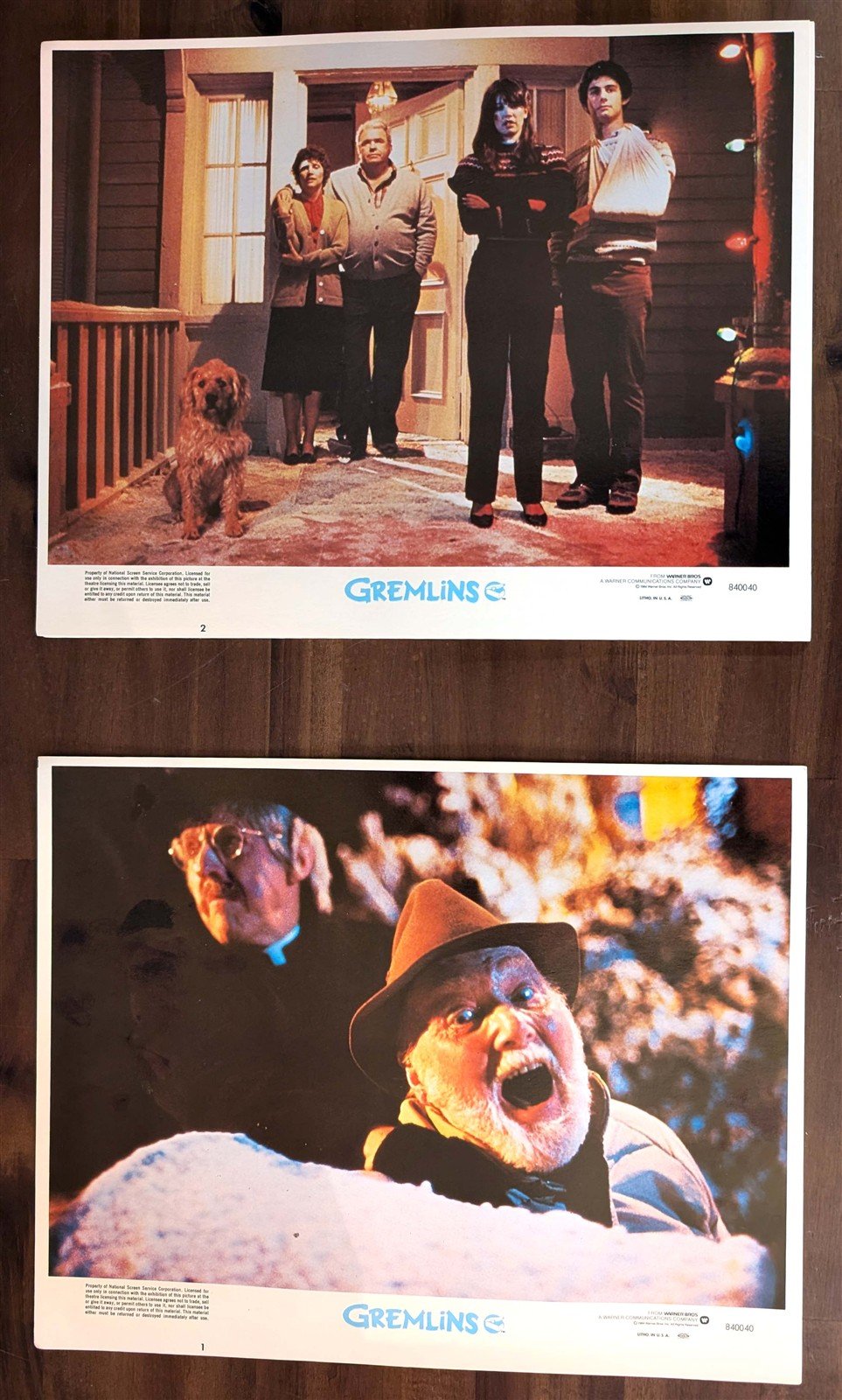 Zach Galligan GREMLINS Phoebe Cates 1984 original lobby card set