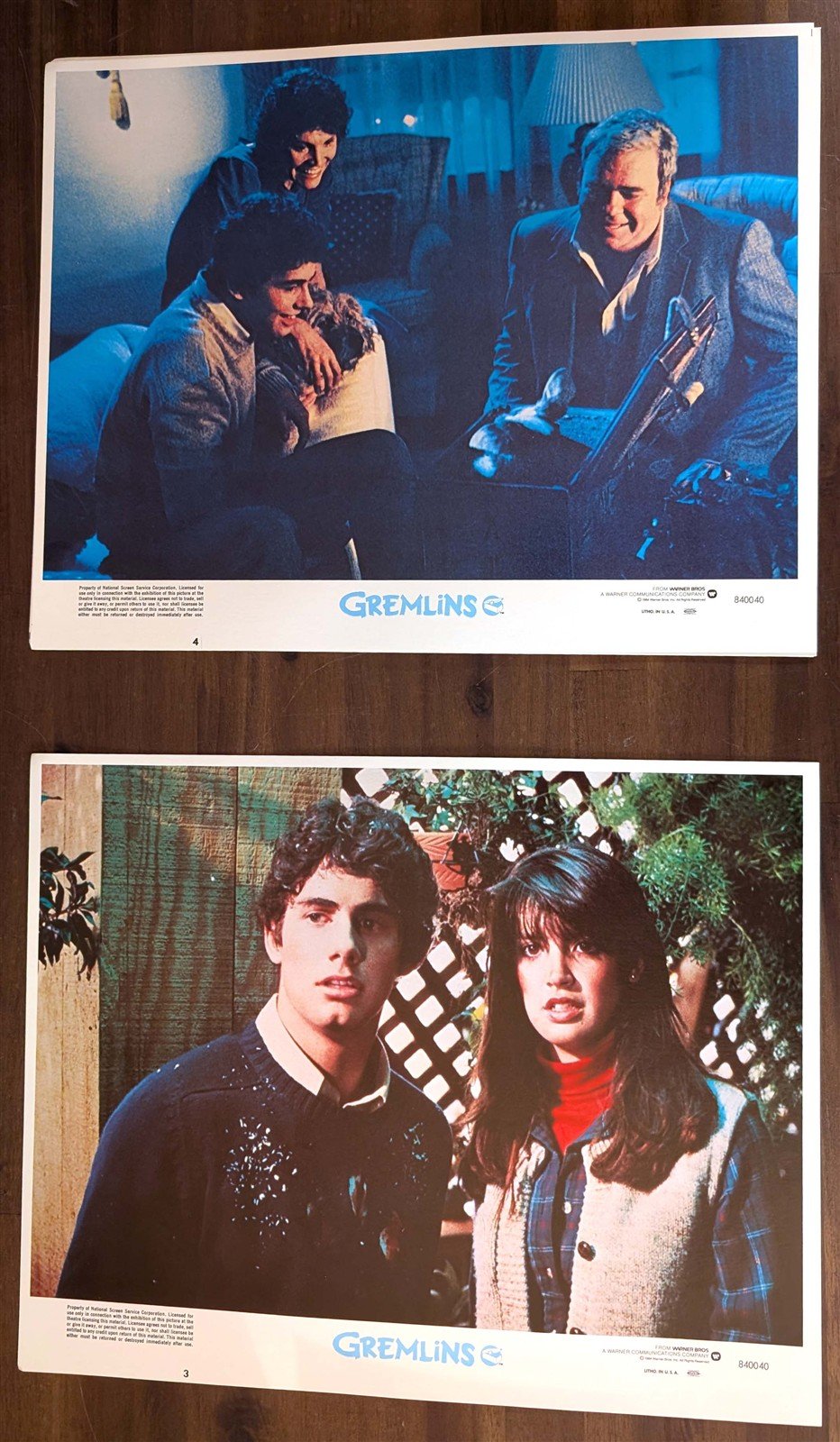 Zach Galligan GREMLINS Phoebe Cates 1984 original lobby card set