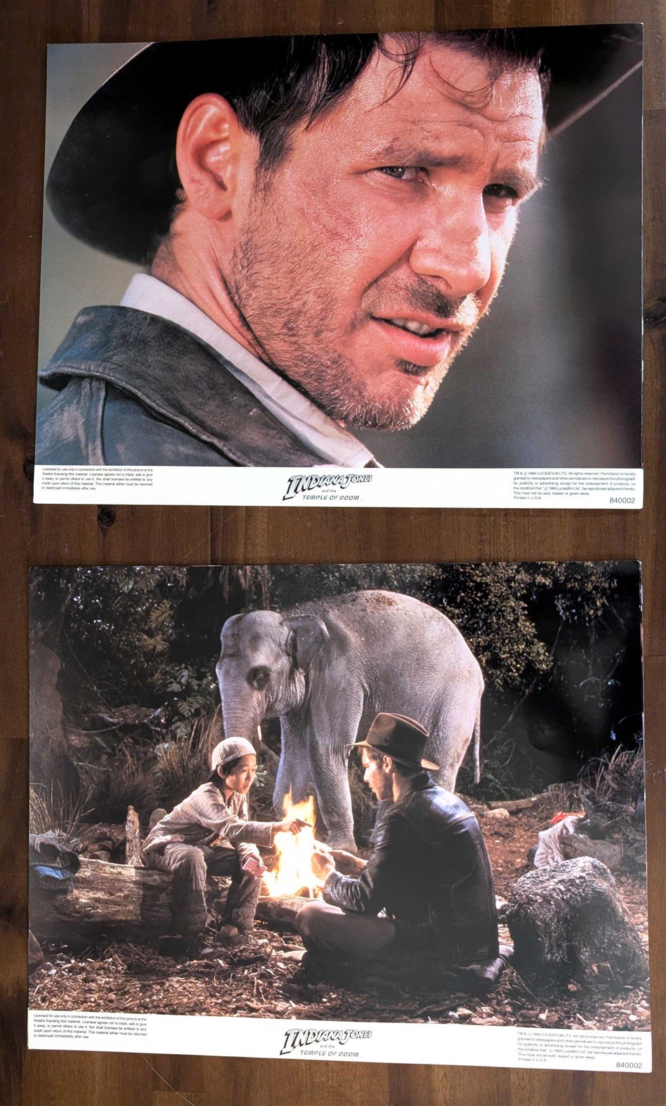 Harrison Ford INDIANA JONES TEMPLE OF DOOM original lobby card set 1984