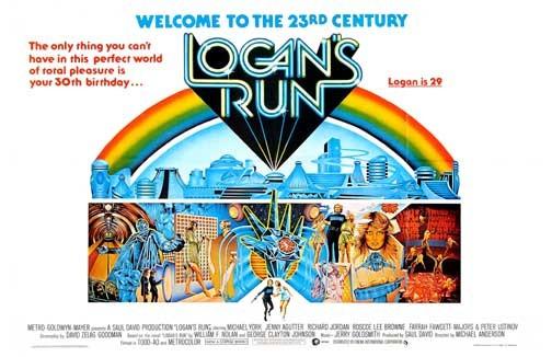 Michael York LOGAN'S RUN Farrah Fawcett movie poster 17x11