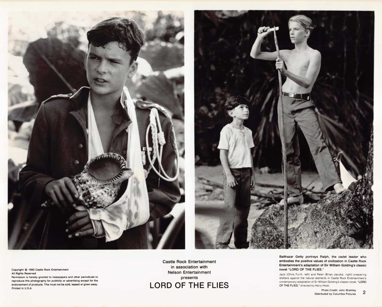 Balthazar Getty LORD OF THE FLIES Chris Furth original 8x10 press photos 1990