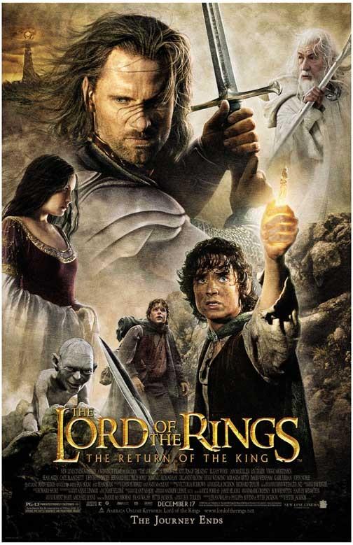 Elijah Wood LORD OF THE RINGS RETURN OF THE KING movie poster 11x17