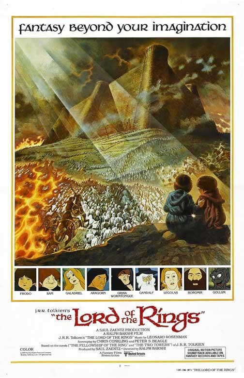animated LORD OF THE RINGS 'Style B' movie poster 11x17