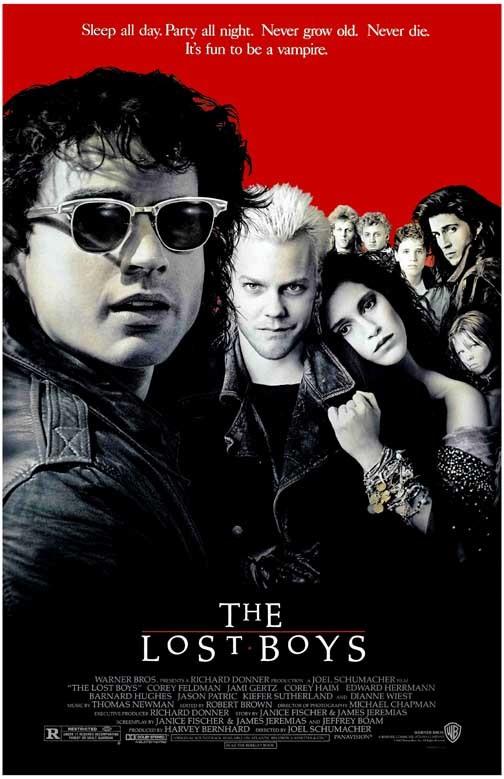 Kiefer Sutherland THE LOST BOYS Jason Patric Corey Feldman movie poster 11x17