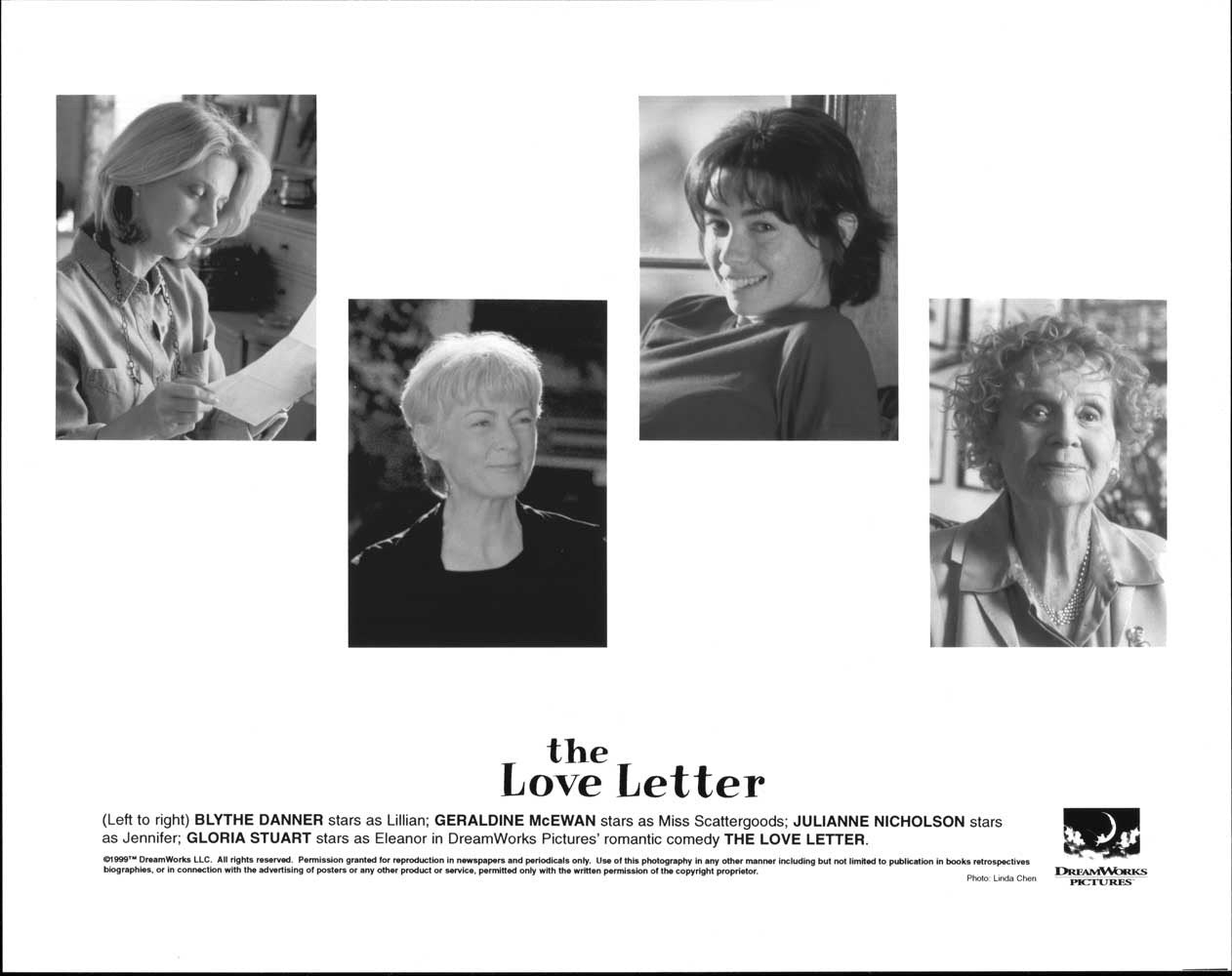 Tom Selleck THE LOVE LETTER Kate Capshaw original 8x10 press photos 1999