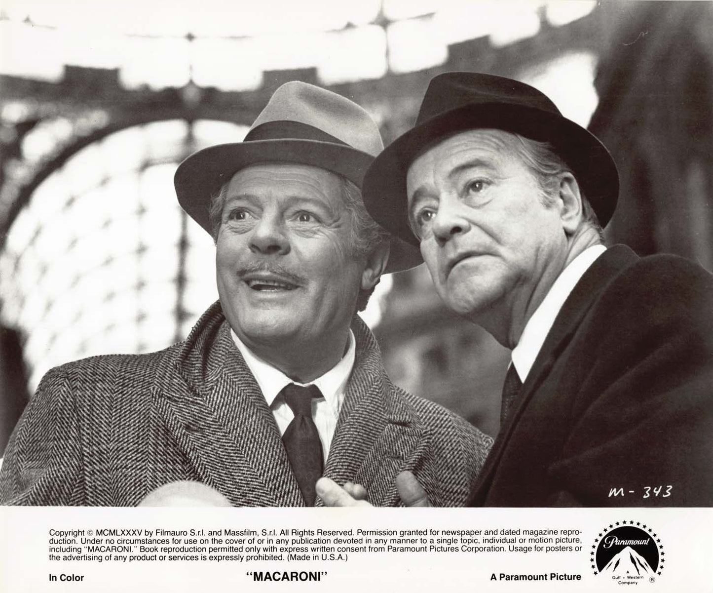 Jack Lemmon MACARONI Marcello Mastroianni original 8x10 press photos 1985