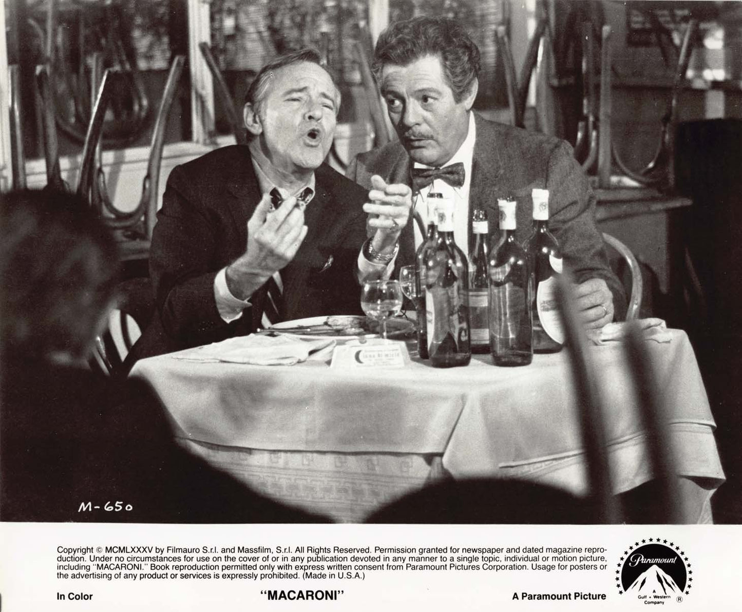 Jack Lemmon MACARONI Marcello Mastroianni original 8x10 press photos 1985