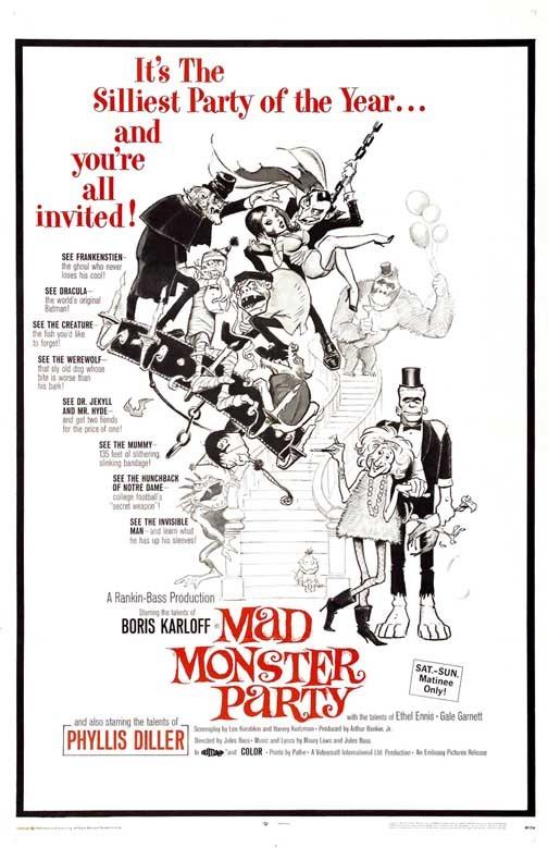 Phyllis Diller MAD MONSTER PARTY movie poster 11x17