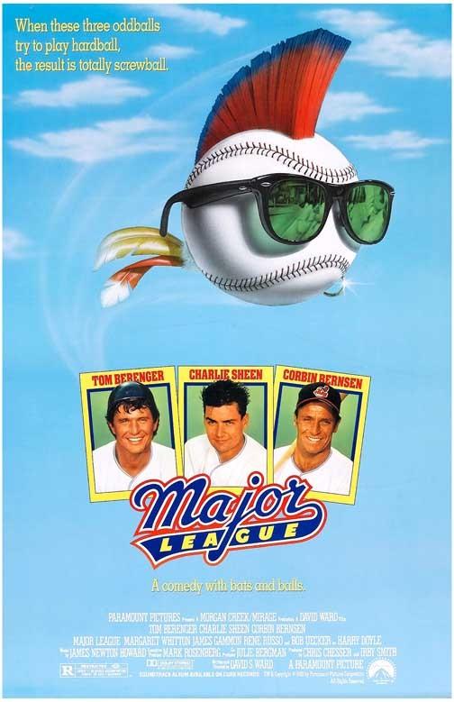 Charlie Sheen MAJOR LEAGUE Tom Berenger Corbin Bernsen movie poster 11x17