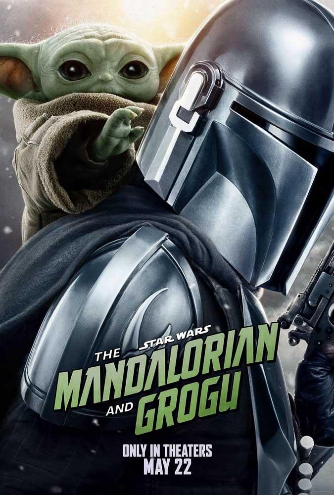 Pedro Pascal Star Wars MANDALORINA AND GROGU duo movie poster 11x17