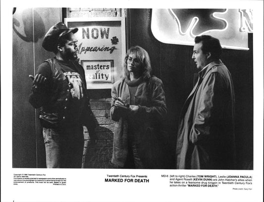 Steven Seagal MARKED FOR DEATH Joanna Pacula original 10x8 press photo 1990