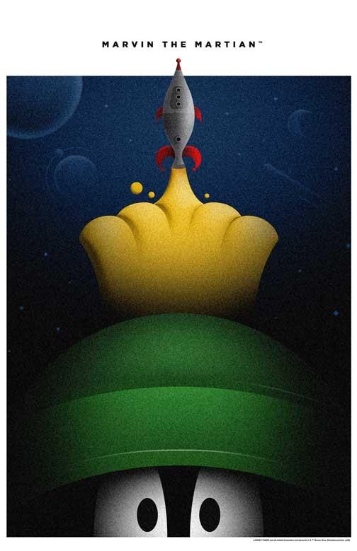 Looney Tunes MARVIN THE MARTIAN eyes movie poster 11x17