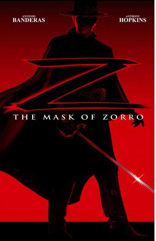 Antonio Banderas THE MASK OF ZORRO Anthony Hopkins Zeta-Jones movie poster 11x17