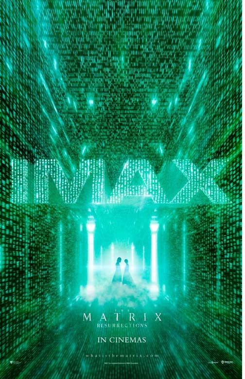 Keanu Reeves MATRIX RESURRECTIONS Carrie-Anne Moss Imax poster 11x17