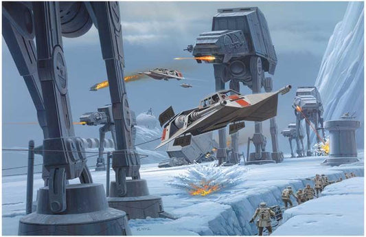 Star Wars THE EMPIRE STRIKES BACK Hoth AT-AT poster 17x11 Ralph McQuarrie