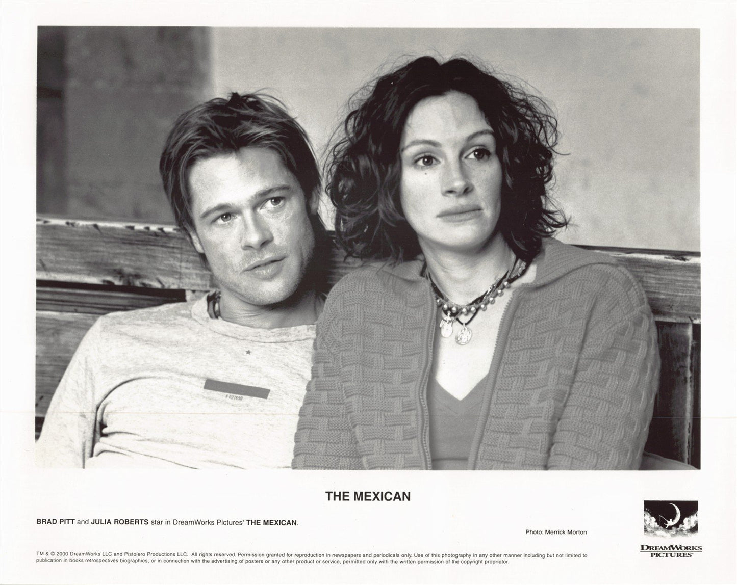 Brad Pitt THE MEXICAN Julia Roberts original 10x8 press photo 2000