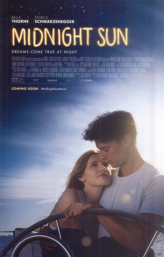 Bella Thorne MIDNIGHT SUN Schwarzenegger original studio movie poster 11x17