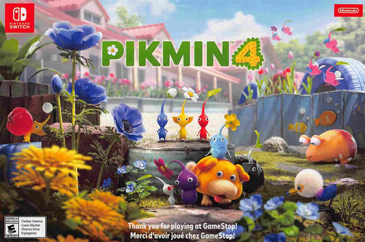Nintendo Switch POKEMON SCARLET & VIOLET and PIKMIN4 promo poster 10½ x 7