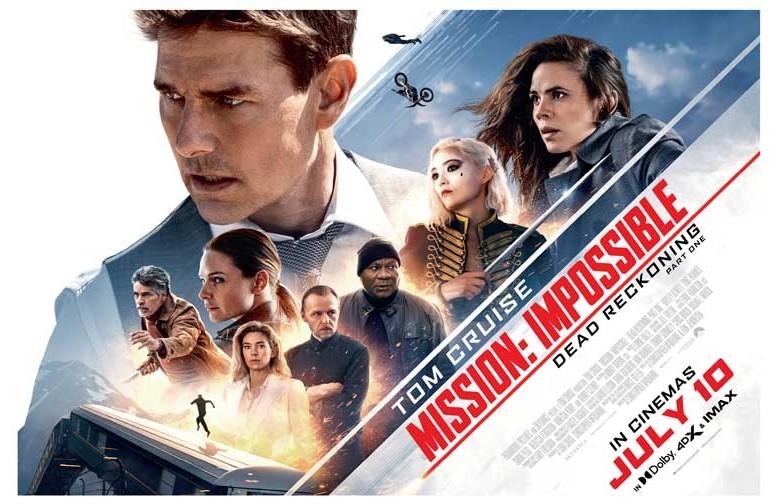Tom Cruise MISSION: IMPOSSIBLE DEAD RECKONING quad movie poster 17x11