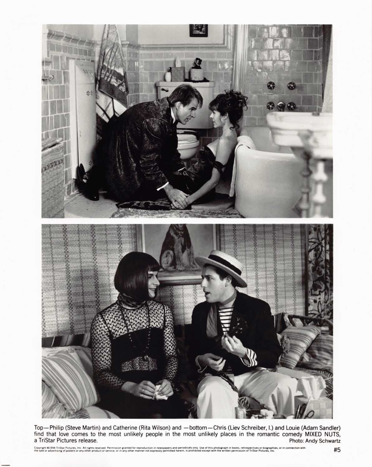 Adam Sandler MIXED NUTS Steve Martin Rita Wilson original 8x10 press photos 1994