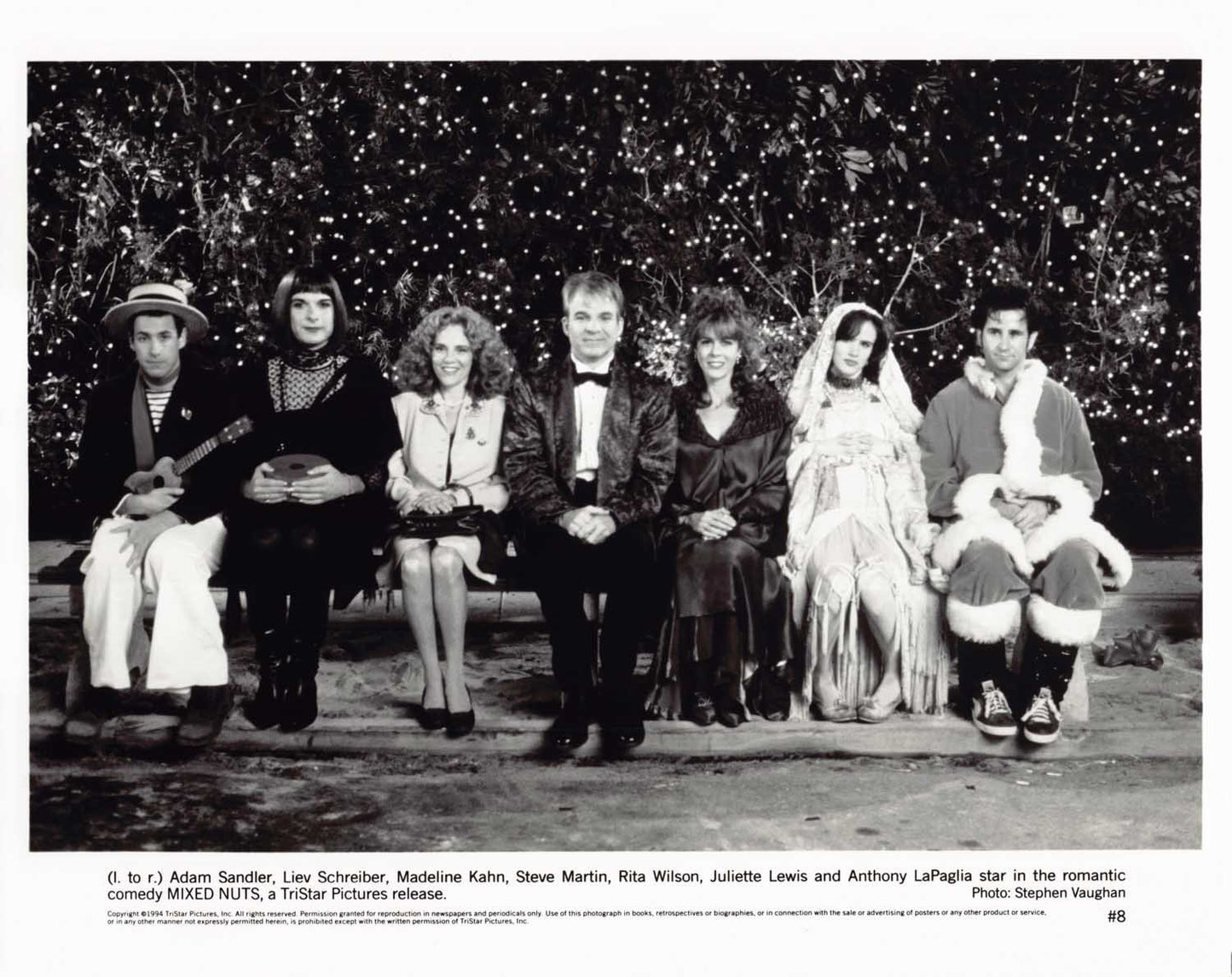 Adam Sandler MIXED NUTS Steve Martin Rita Wilson original 8x10 press photos 1994