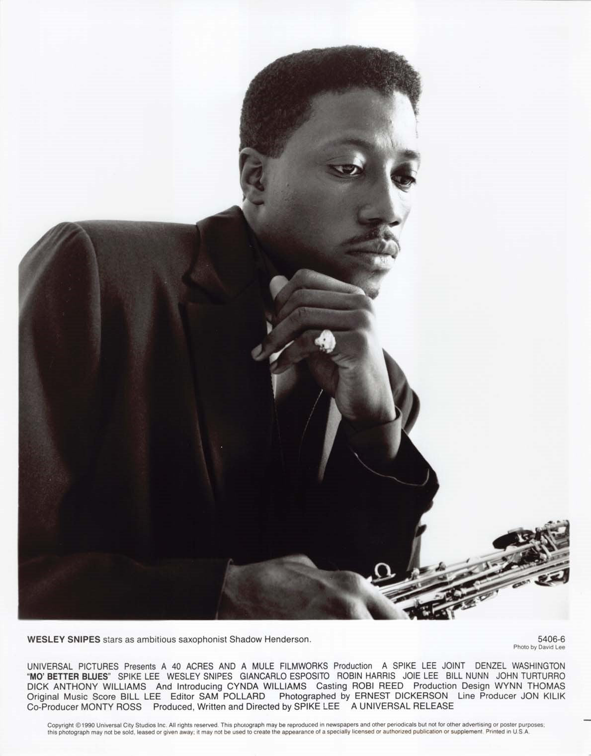 Wesley Snipes MO' BETTER BLUES Spike Lee 1990 original 8x10 press photo