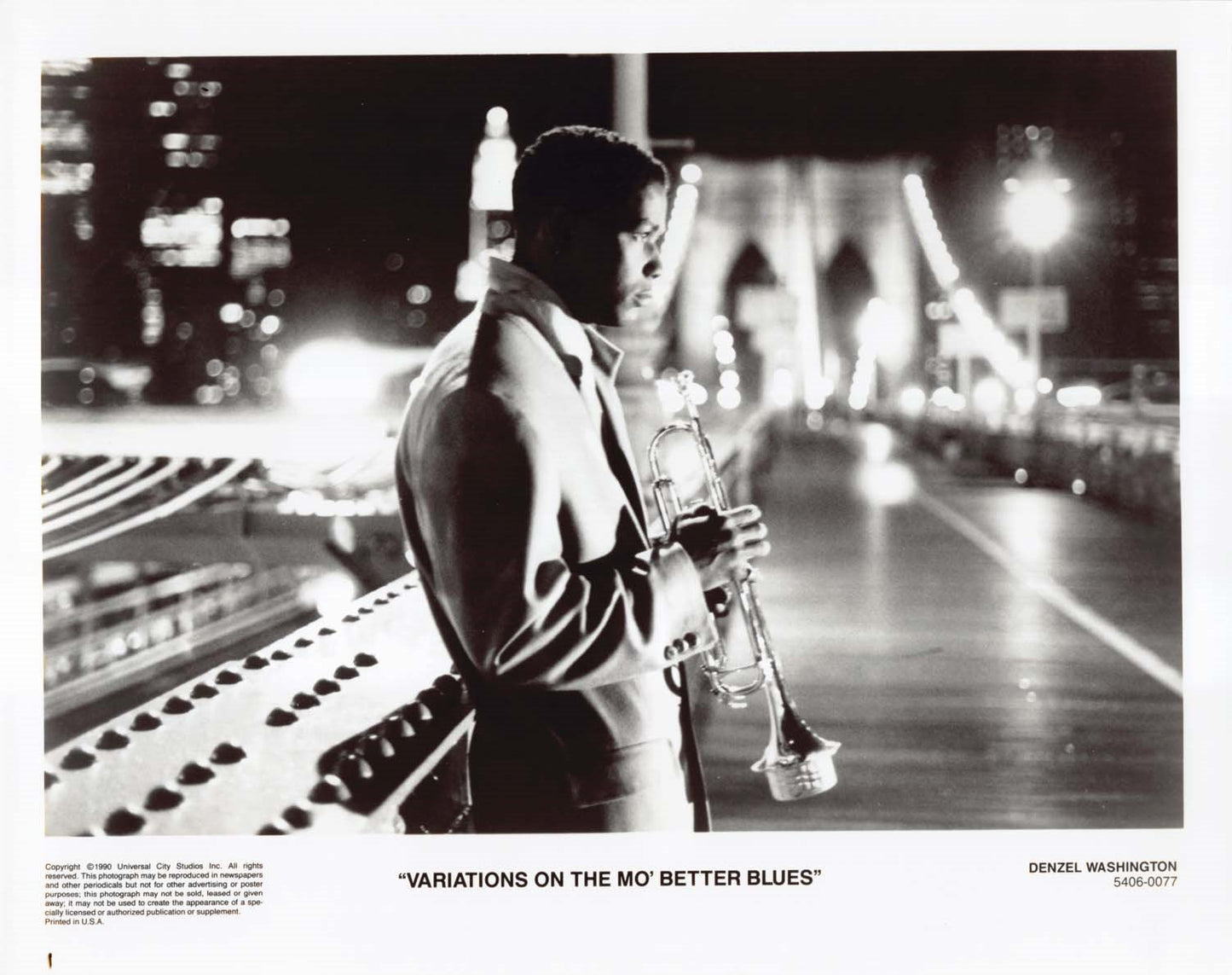 Wesley Snipes MO' BETTER BLUES Spike Lee 1990 original 8x10 press photo