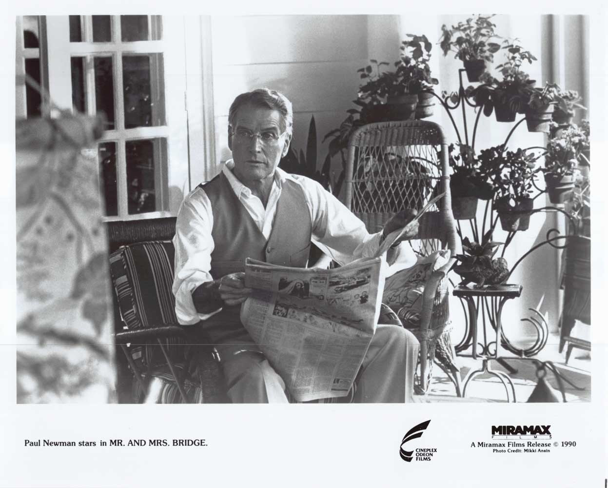 Paul Newman MR AND MRS BRIDGE original 10x8 press photo 1990
