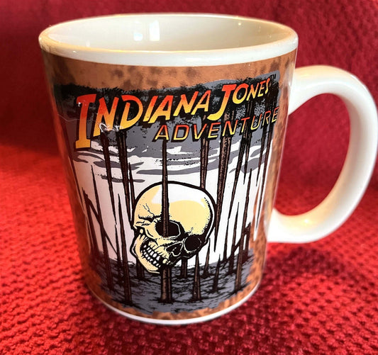 1990's Disney INDIANA JONES ADVENTURE Temple of Forbidden Eye skull mug NEW