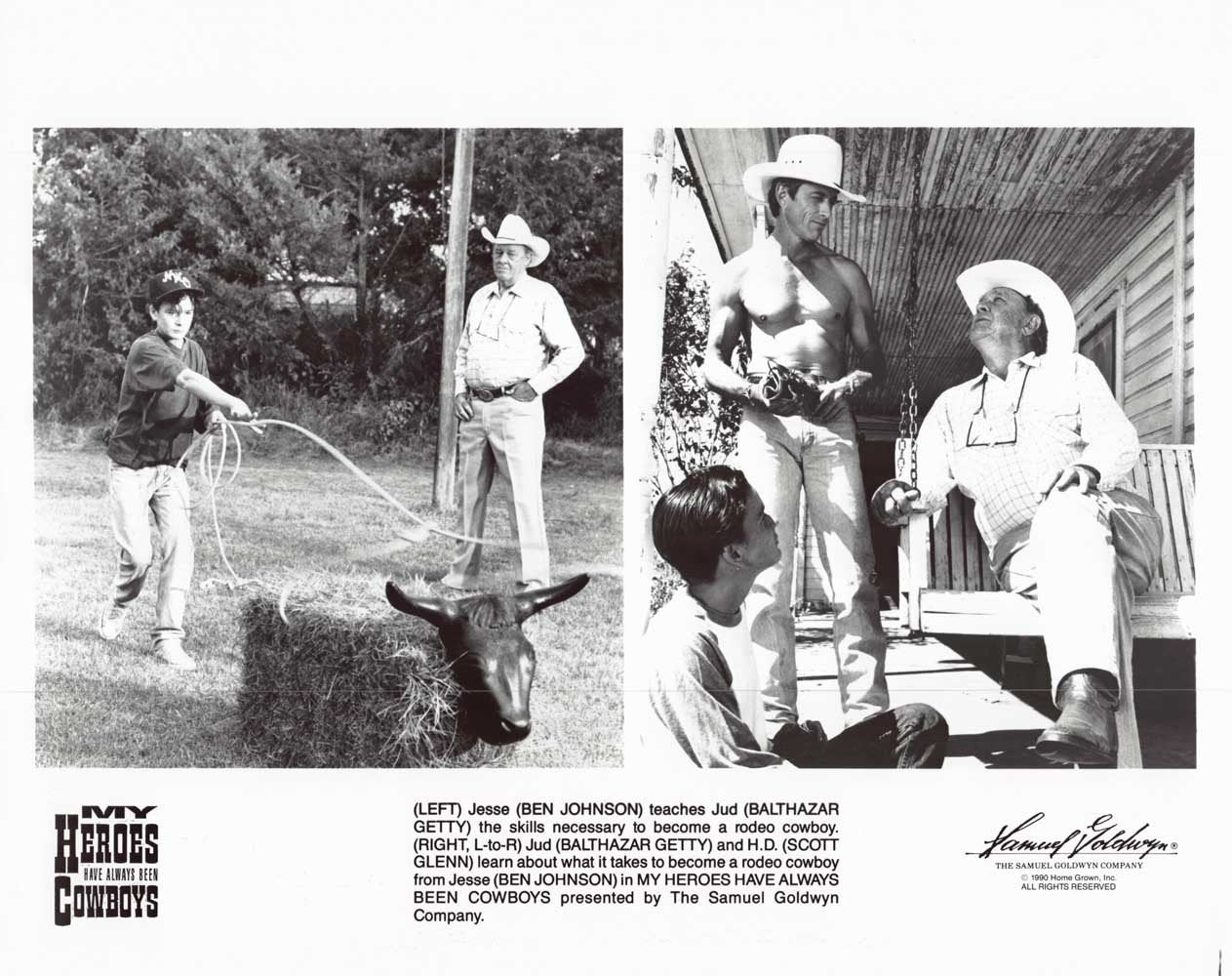 Scott Glenn MY HEROES HAVE ALWAYS BEEN COWBOYS Ben Johnson original 10x8 photo
