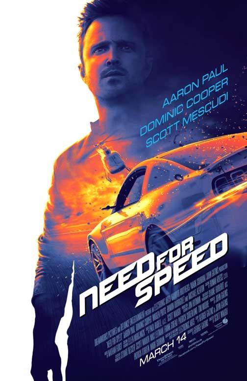 Aaron Paul NEED FOR SPEED movie poster 11x17