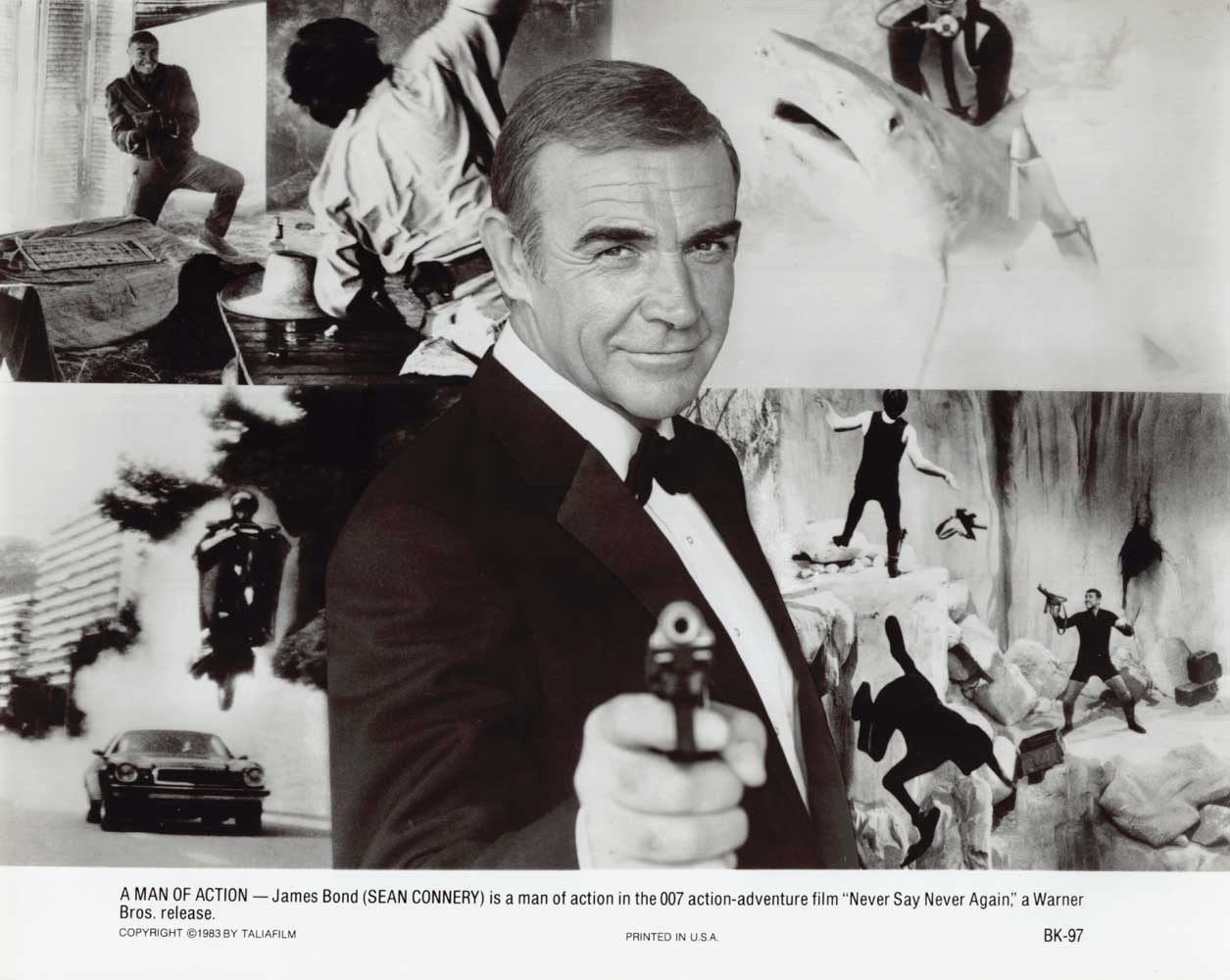 Sean Connery NEVER SAY NEVER AGAIN collage 1983 press photo James Bond 007
