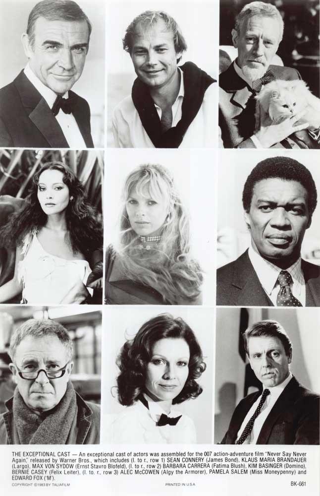 Sean Connery NEVER SAY NEVER AGAIN original 1983 cast press photo James Bond 007