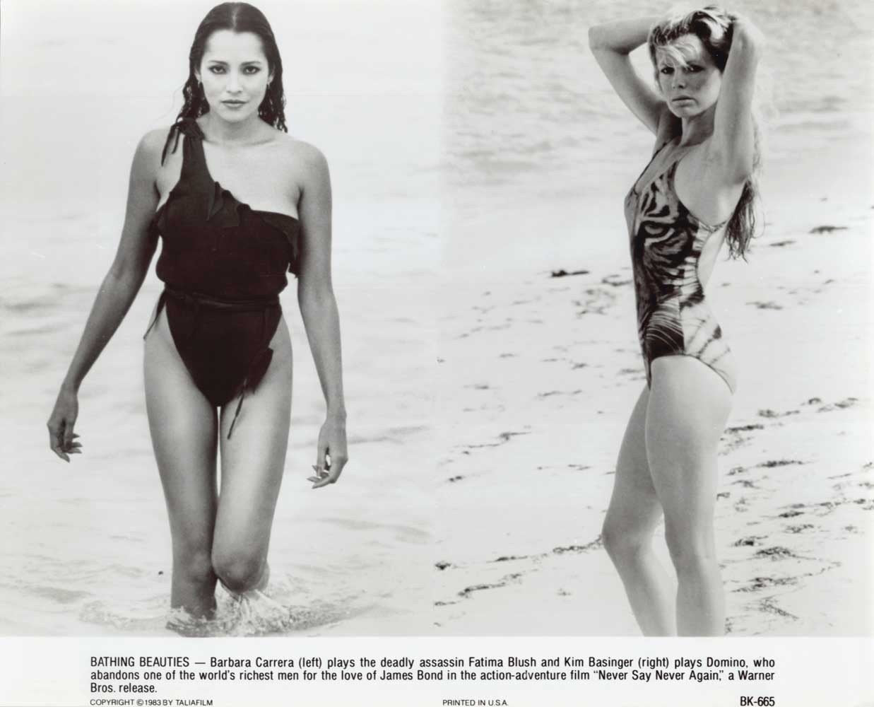 Kim Basinger Barbara Carrera NEVER SAY NEVER AGAIN press photo James Bond 007