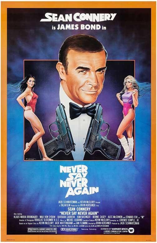 Sean Connery NEVER SAY NEVER AGAIN Kim Basinger movie poster 11x17 Bond 007