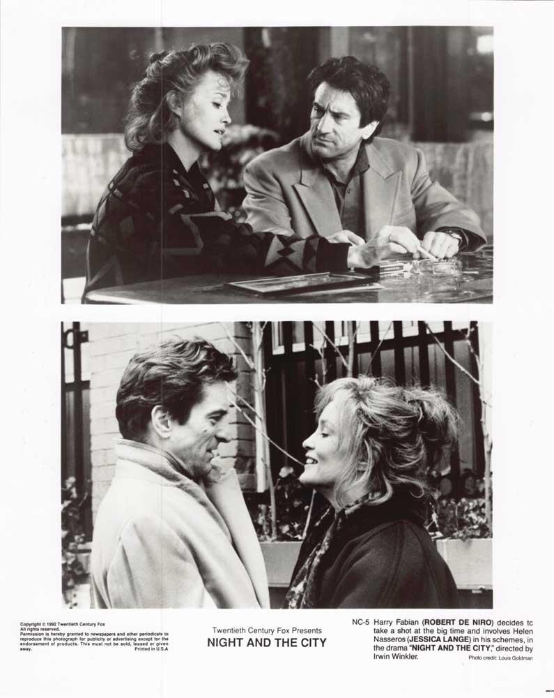 Robert De Niro NIGHT AND THE CITY Jessica Lange original 8x10 press photo 1992