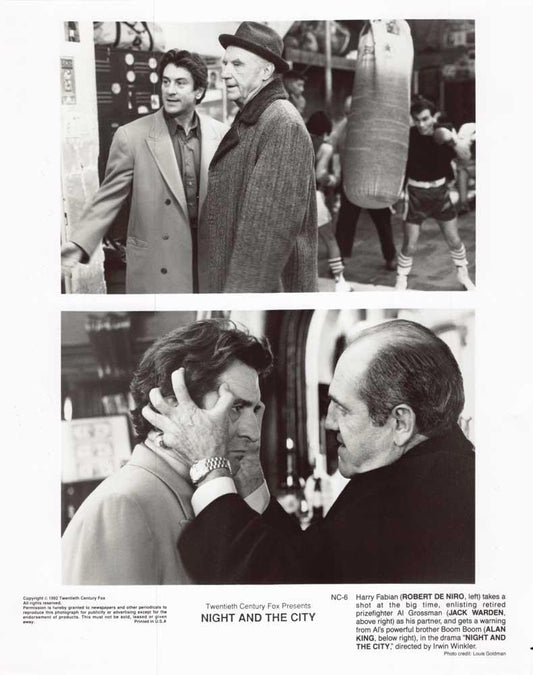 Robert De Niro NIGHT AND THE CITY Jack Warden original 8x10 press photo 1992