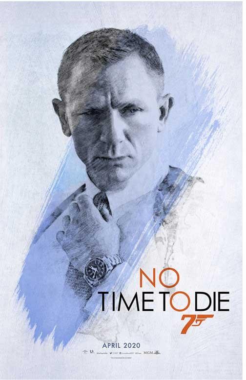 Daniel Craig NO TIME TO DIE artwork profile movie poster 11x17 James Bond 007
