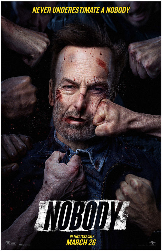 Bob Odenkirk NOBODY Christopher Lloyd advance movie poster 11x17